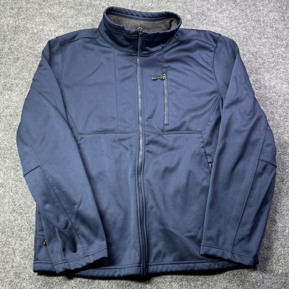 Swiss Tech Softshell Jacket Mens M Navy Blue Full Zip Fleece Lined